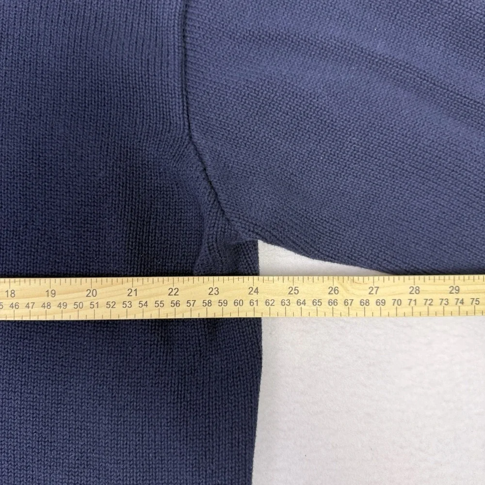 Polo Ralph Lauren Crewneck Knit Sweater XXL Navy Cotton Made in‎ Hong Kong